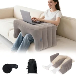 Inflatable Reading Pillow Laptop Lap Desk with Inflatable Bag Gaming Pillows for Bed Couch Floor Leg Elevation Pillow