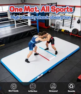 Inflatable Wrestling Mat 3m 5m 6m DWF Drop Stitch Jiu Jitsu BJJ MMA Grappling Training Mat Non Slip PVC OEM Custom
