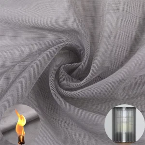 Inherent Flame Retardant Fabrics Cloth Home Living Room Sheer Voile Curtain Fabric for Hotel