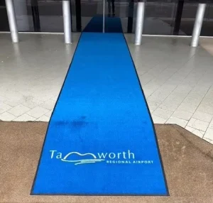 Inkjet Printed Logo Mat Custom Printing Nylon 6.6 Logo Rug Entrance Mat Branded Carpet Runner for Commercial Usage