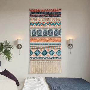 Innermor Luxury Boho Home Decor Macrame Linen Square Ladder Rope Tapestry Nordic Pattern High Quality Woven Tassel Wall Hanging