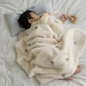 Ins Baby Swaddle Blanket All Season Skin friendly Kindergarten Nap Embroidered Velvet Flannel Bag
