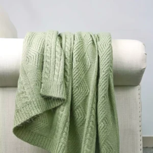 Ins Custom Knitted Free Shipping Solid Blanket Throw for Home Decoration