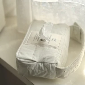 Ins Korean style Cotton Baby Stroller Wet Wipe Holder Multi functional Minimalist Car Home Roll Paper tissue Storage Bag