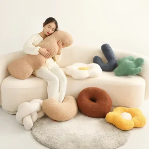 Ins Style Creative Knot Throw Pillow Wavy Shape Decorative Cushion for Living Room Sofa Bedroom Girls Luxury