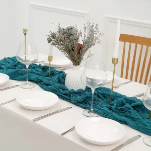 Ins Wedding Sheer Gauze Cheesecloth Table Runner for Birthday Party Decoration