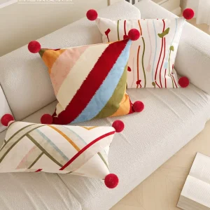 Instagram-style Customizable Geometric Pattern Modern Minimalist Throw Pillow for Living Room Sofa Backrest Bedroom Bed