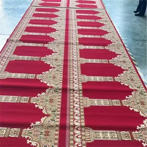 Institutional Fire Rated Islamic Square Prayer Mat Custom Pattern Muslim Prayer Rug Flame Retardant Sajadah for Home School