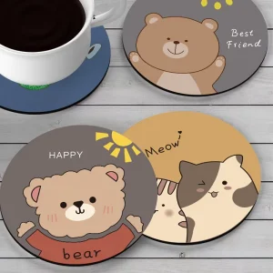 Insulated Rubber Circle coaster Heat proof Table Mat Placemat Plate Pad Minimalist Styling Prop Non slip Mouse Pad