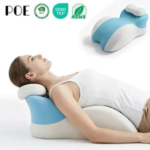 Integrated Molding Sleep Pillow Solid Body Firm Support Relax Aid Bed Pillow for Stable Bed Sleeping Posture
