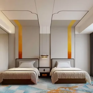 Interior Contractor Wall to Wall Polyester Wall to Wall Carpet Fireproof Sound Absorb Free Sample Custom Pattern