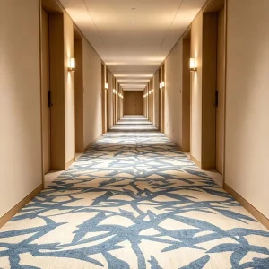 Interior Decoration Trader Polyester Wall to Wall Carpet Slip Resistant Custom Pictures Free Swatch Hotel Corridor Engineering