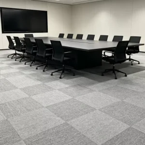Interlocking Office Carpet Tile 60x60cm Backing Anti Static Sound Absorbing Commercial Space