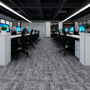 Interlocking PVC Carpet Tiles 33x100cm Anti Slip Flooring for Home & Office Easy Installation Design Carpet Tile