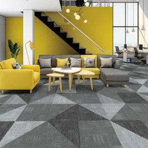 Interlocking Printed Nylon Carpet Commercial Tiles Thick for Bed Room