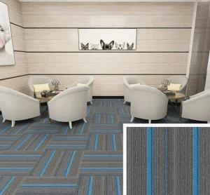 Interlocking Square Office Carpet Tiles DIY Splicing Rug for Meeting Room Office Project Japanese Home Decor