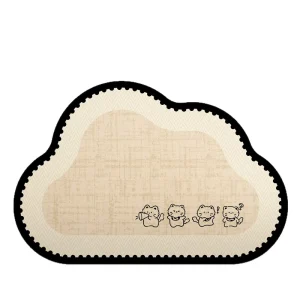 Irregular Cloud Shape Diatomite Bath Mat Water Absorbent Anti slip Cat Floor Pad for Bathroom Doorway Entrance Home Decor