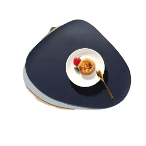 Irregular Faux Leather Waterproof Heat Resistant 2mm Thick Custom Reusable Table Mats Kitchen Dining Accessories Non Slip