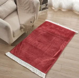 Islamic 70*110cm Non-Slip Polyester Prayer Mat Soft Knee Support Muslim Washable for Home Mosque