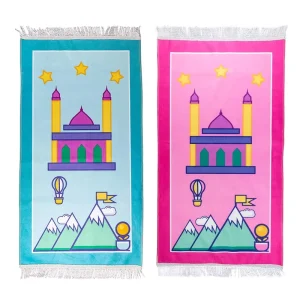 Islamic Gift Custom Design Foldable Islam Muslim Carpet Kids Educational Prayer Mat Rug for Muslim