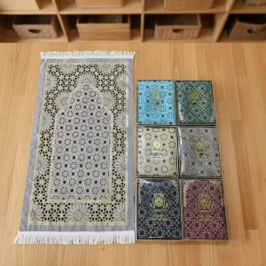 Islamic Gift Set Prayer Mat Tasbih Multy Colors Prayer Mat Muslim