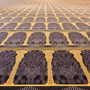 Islamic Mosque Wall to Wall Prayer Carpet Soft Durable Non Slip Pile for Masjid Worship Areas