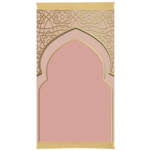 Islamic Portable Travel Prayer Rug Design With Pocket Carpet Padding Muslim Worship Gift Kit