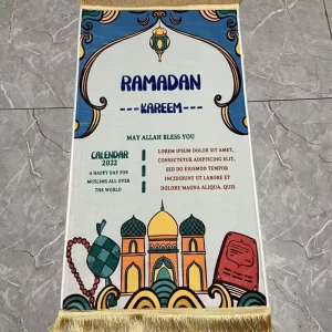 Islamic Pray Rug Namaz Carpet Eid Gift Cartoon Mix Design 65X115cm Arabic Kids Children Prayer Mat
