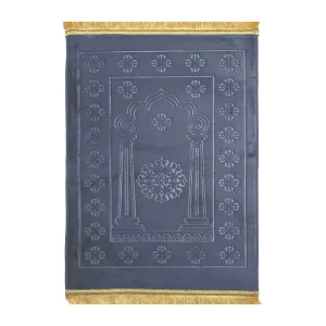 Islamic Prayer Mat Polyester Non-slip Velvet Travel Blanket Fringe Light Luxury Family Trip Embossage Children’s Religious