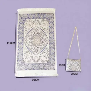Islamic Prayer Mat with Bag Travel Friendly