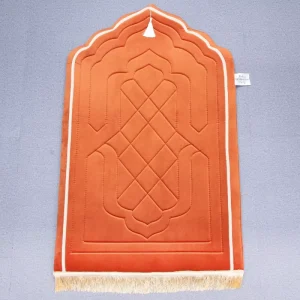 Islamic Square Cushioned Washable Polyester Prayer Mat for Home & Travel Use