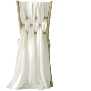 Ivory Chiavari Party Chiffon Chair Sash Wedding Chair Sash for Wedding Chair