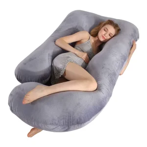 J Shape Memory Foam Pregnancy Pillow Soft U Shape Body Neck Support Therapeutic Pressure Free Maternity Sleeping Aid