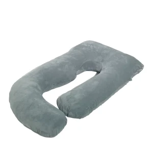 J Shaped Full Body Maternity Pillow Adjustable Polyester Filling Pregnancy Pillow for Side Sleeping Back Belly Knee Support