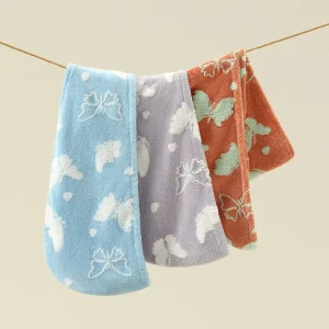JENNIFER Dry Hair Cap Women Super Absorbent Quick Drying Thick Jacquard Shell Design Hair Drying Towel Head Wrap Bath Towel