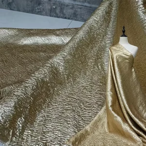 JSH8388 Gold tone 3D Embossed Jacquard Fabric Dress Suits Vests Outerwear Luggage Decorative Fabrics