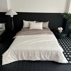 Jacquard Cotton Lyocell 4 Piece Bedding Set Floral Breathable Soft Eco Friendly Home Textile