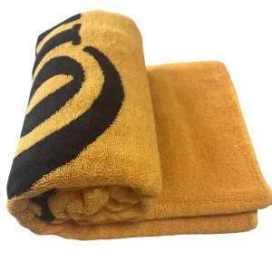 Jacquard Cotton Woven Beach Towels 600GSM Thick Customized Bath Towel Terry Dyed Loop Yarn Double Sided