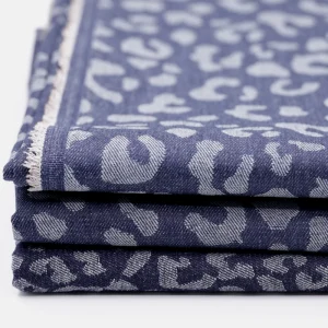 Jacquard Denim Fabric Customizable Woven Jeans Material for Girls Boys Men Women Clothing 10S No Stretch