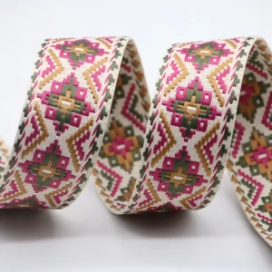 Jacquard Eco Friendly Polyester Webbing Strap for Apparel Textiles Accessories Huida Brand Customizable Width