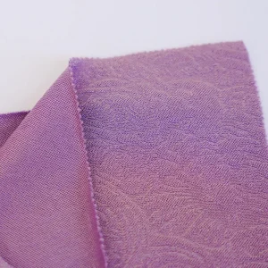 Jacquard Knitted Fabric with 55% Acetate 33% Nylon 10% Silver Thread 2% Spandex 200GSM Width 150cm