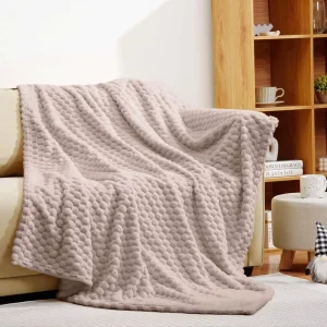 Jacquard Polyester Bed Blanket Soft Cozy All Season Blanket for Home Bed Sofa Use