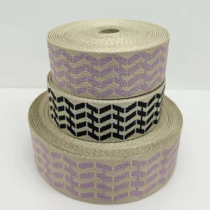 Jacquard Polyester Cotton Webbing for Clothing and Accessories Decoration China