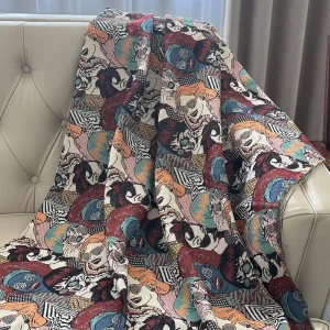 Jacquard Polyester Cotton Woven Yarn Dyed Fabric Customizable Size Upholstery Home Textiles Clothing