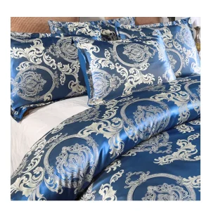 Jacquard Printed Soft Silky Satin Winter Comforter and Sheet Sets Fluffy Bedding
