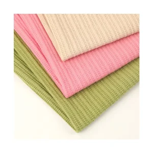 Jacquard Rib Polyester Fabrics Polyester Spandex Rib Knit Fabric for Clothing