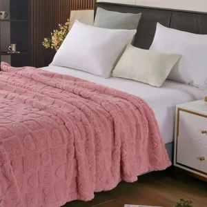 Jacquard Soft Thick Flannel Bed Blanket Winter Fleece Couch Jacquard Soft Warm Bed