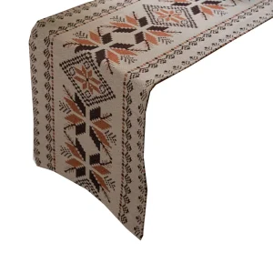 Jacquard Table Runner with Snowflake Pattern American Style Tassels Party Decoration American Style Decor Hallway Cover