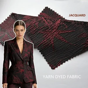 Jacquard Textile Fabrics Polyester Jacquard Fabric Yarn Dyed Fabric for Clothing Home Textile