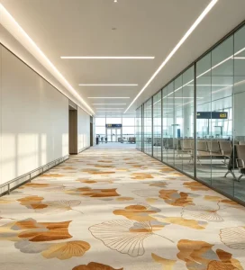 Jacquard Wall to Wall Commercial Carpet 4m Fabric Back Nylon Fire Resistant Commercial Renovator Hotel Hallway